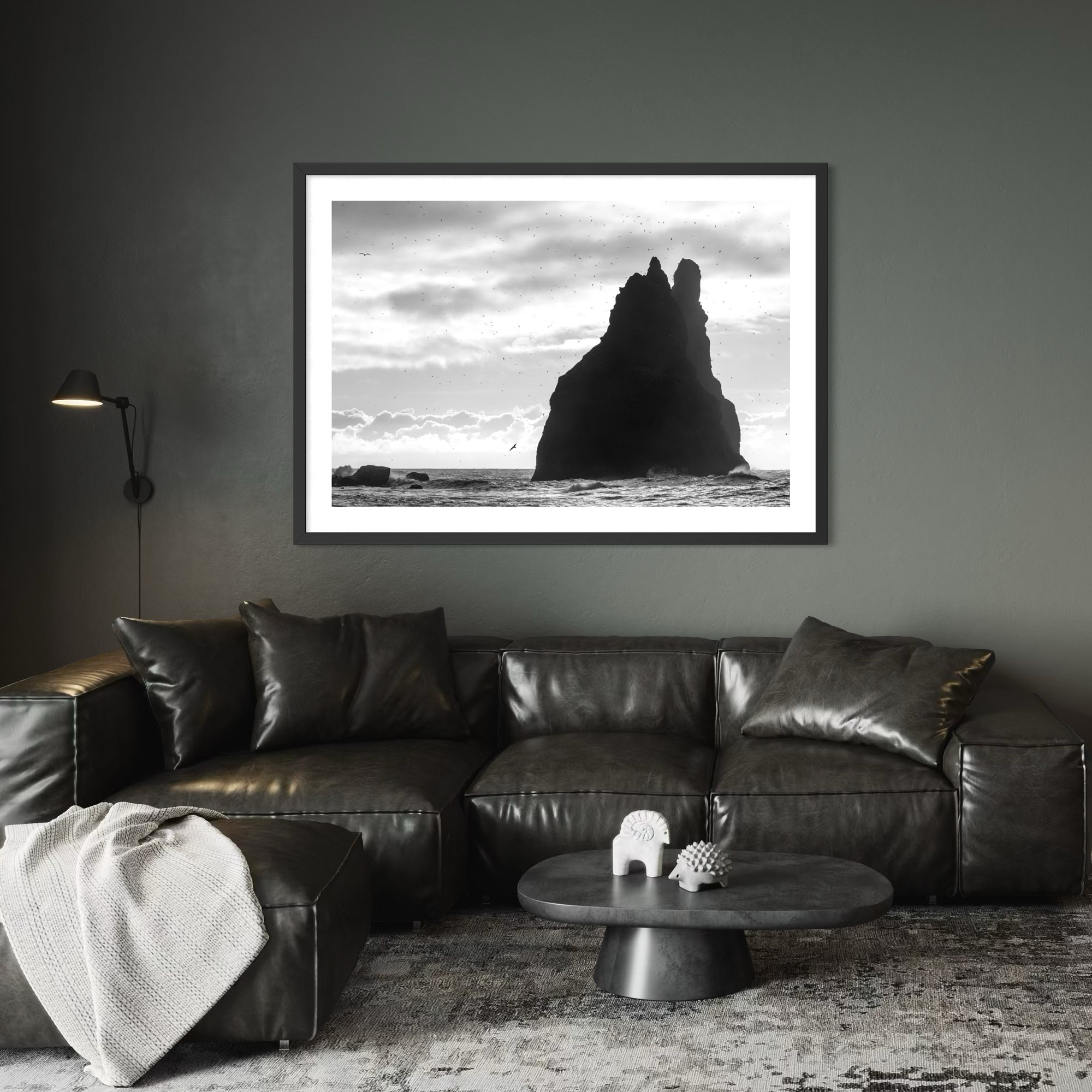 Landscape scene at Reynisfjara beach in Vik Iceland wall decor print capturing raw motion and natural energy inspired by nature art prints