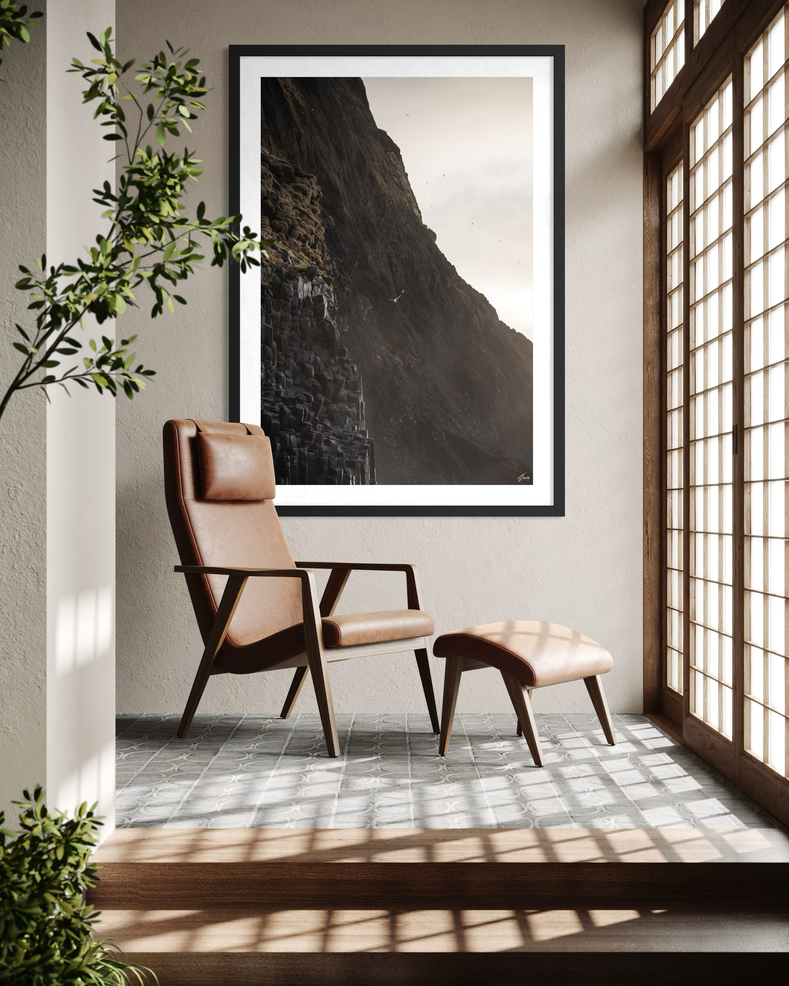 Fine art paper print bird in flight over Iceland elegant gallery wall art minimalist nature photography
