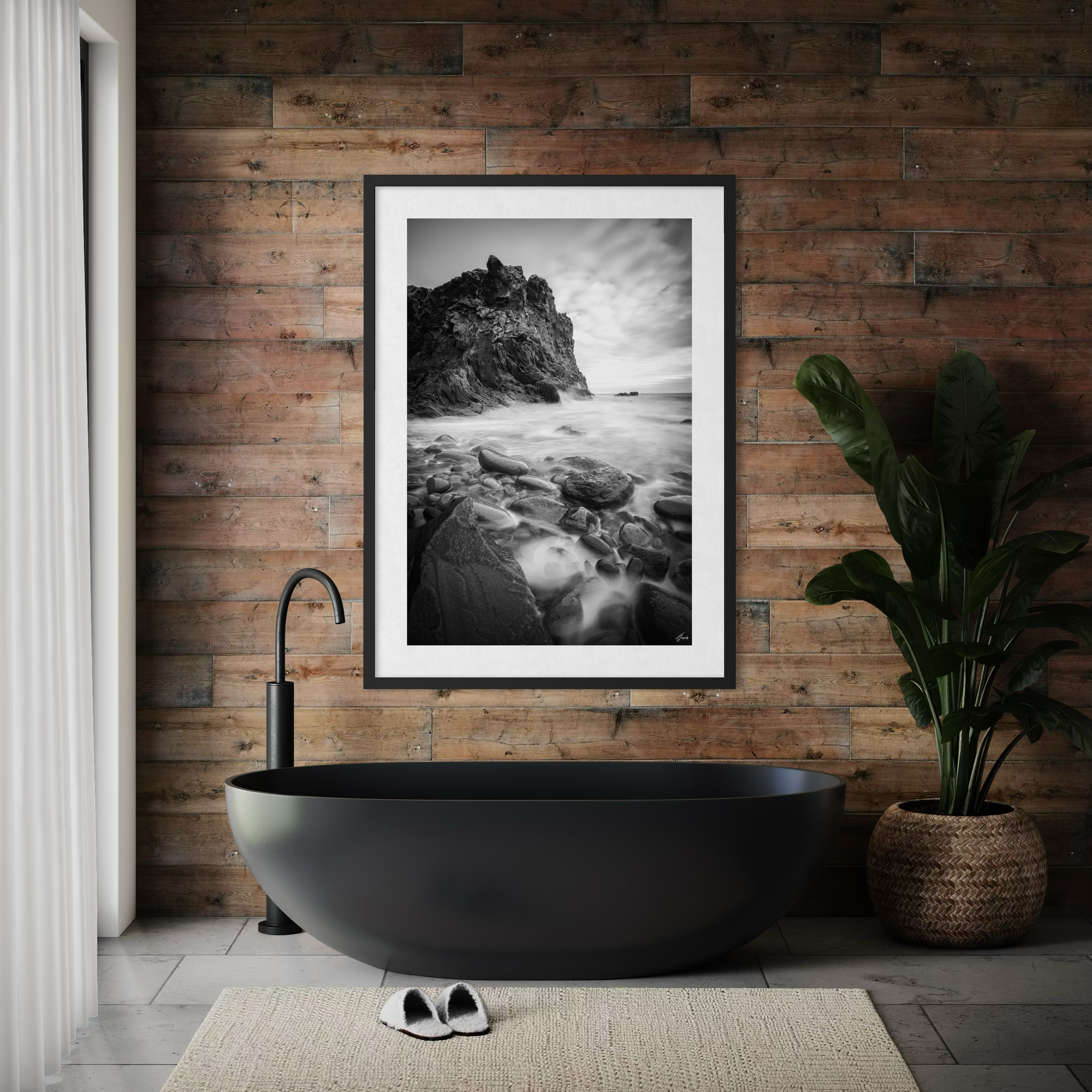 Fine art paper print Iceland coastal scene abstract tidal patterns elegant wall art for modern minimalist interiors